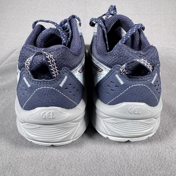 ASICS Gel-Venture 9 Shoes Womens Size 9 Navy Blue Gray Trail Running 1012B313 - Picture 4 of 11